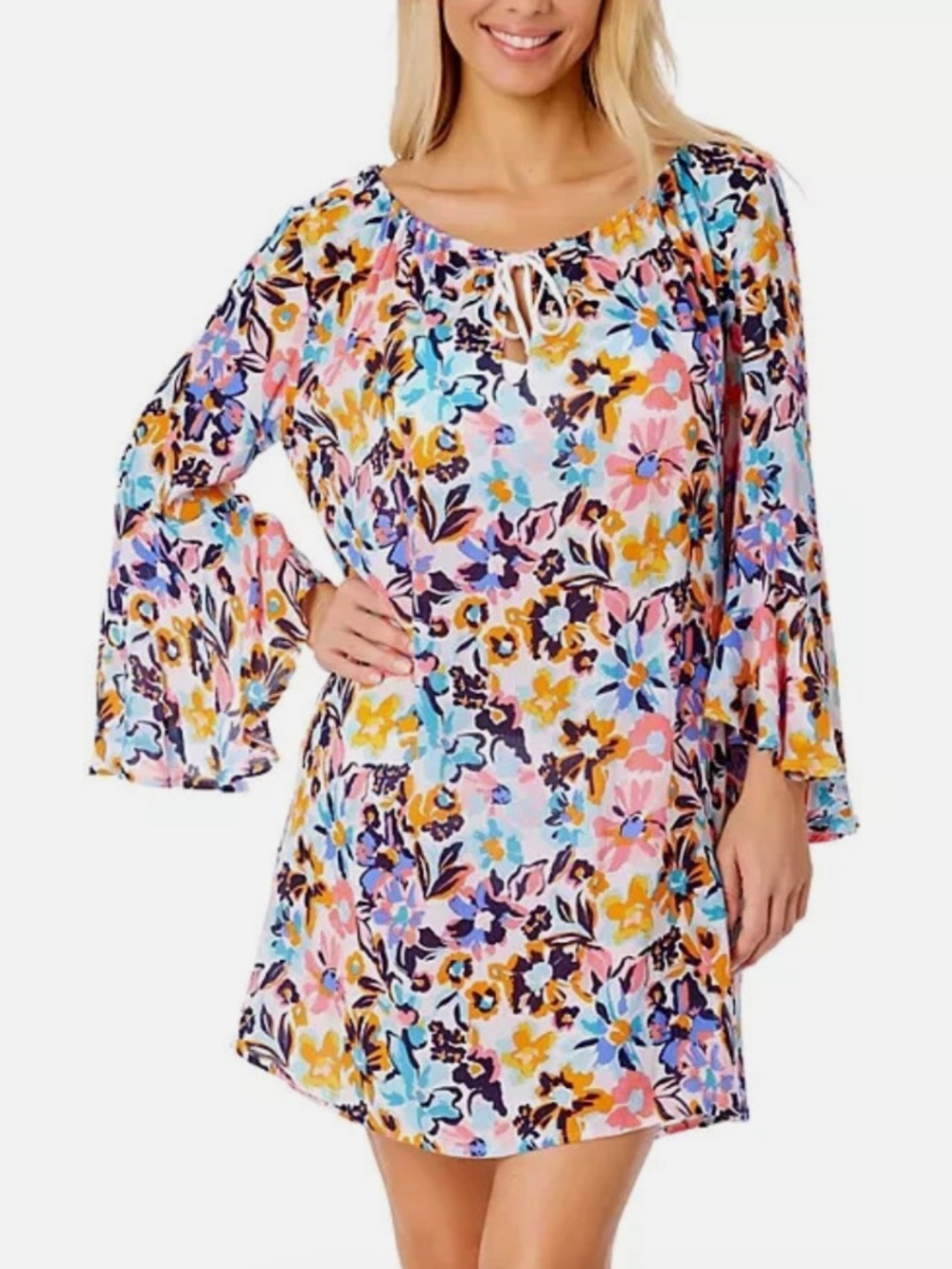 Anne Cole Swim Cover-Up M/L NWT Tropical Floral Beach/ Poolside